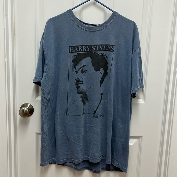 Harry Styles Fine Line Comfort Colors Heather Blue‎ T-shirt - Picture 1 of 7